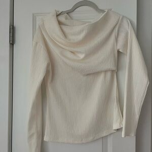 SHEIN Cream Cowl Neck Sweater